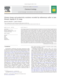 Climate change and productivity variations recorded by sedimentary
