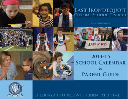 District Calendar/Parent Guide - East Irondequoit Central School
