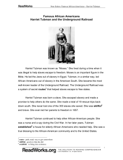 Famous African Americans Harriet Tubman and