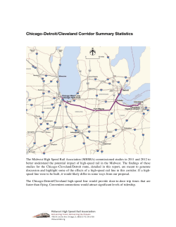 Chicago-Detroit/Cleveland Corridor Summary Statistics