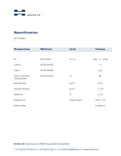 PET G Resin IV ISO 1628-5 dl / g 0.84 +/