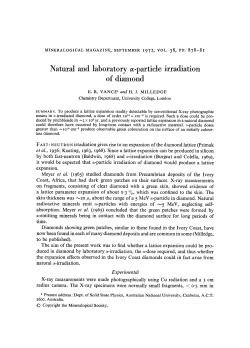 Natural and laboratory a-particle irradiation of diamond