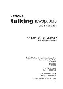 application for visually impaired people