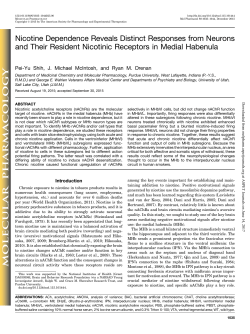 Nicotine Dependence Reveals Distinct Responses from Neurons