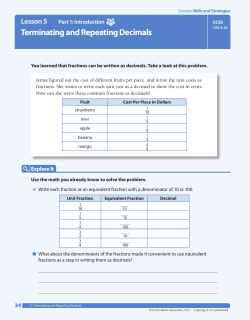 erminating and repeating decimals practice