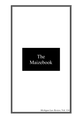 The Maizebook - Michigan Law Review