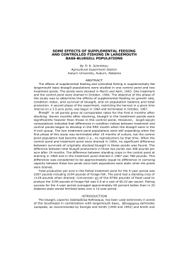 some effects of supplemental feeding and controlled fishing in