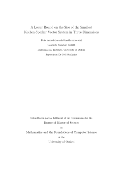 A Lower Bound on the Size of the Smallest Kochen