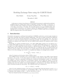 Modeling Exchange Rates using the GARCH