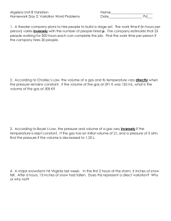 Algebra Unit 8 Variation Name_________________________