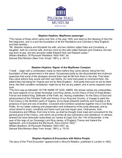 Stephen Hopkins: Mayflower passenger "The names of those which