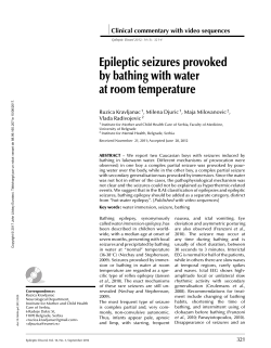 Epileptic seizures provoked by bathing with water at room temperature
