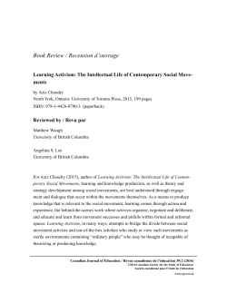 Book Review / Recension d`ouvrage