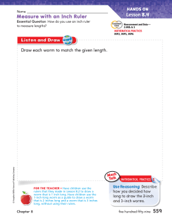 Measure with an Inch Ruler Lesson 8.4