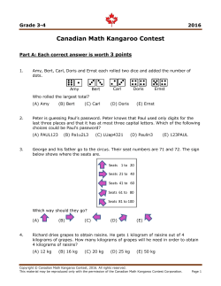 Canadian Math Kangaroo Contest