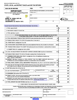 State, Local, and District Sales and Use Tax Return