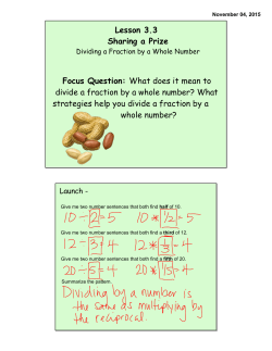 Lesson 3.3 Sharing a Prize