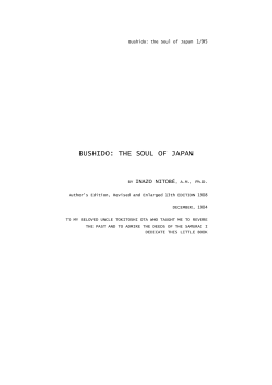 bushido: the soul of japan