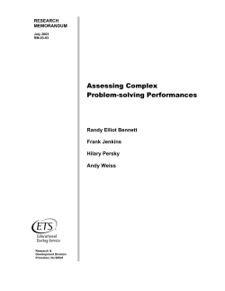 Assessing Complex Problem