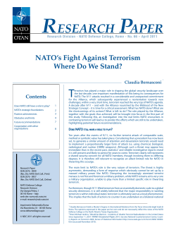 NATO`s Fight Against Terrorism