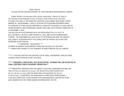 PUBLIC NOTICE TAX SALE NOTICE FOR NON