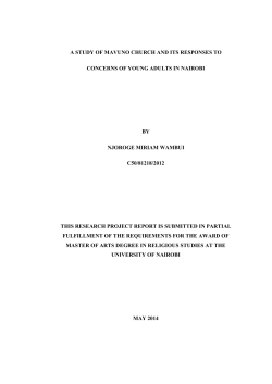 Mavuno Post Defense Amendments - UoN Repository