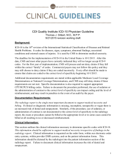 CDI Quality Institute ICD-10 Physician Guideline