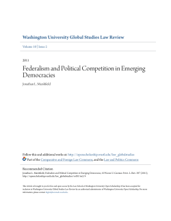 Federalism and Political Competition in Emerging Democracies