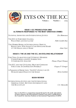 EYES ON THE ICC - Council for American Students in International