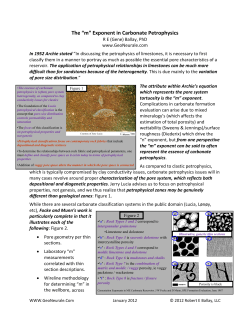 The &ldquo;m&rdquo; Exponent in Carbonate Petrophysics