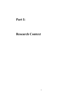 Part I: Research Context - DORAS