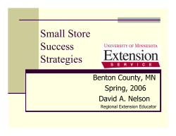 Small Store Success Strategies