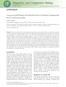 Long-term Field Study of Sea Kraits in New Caledonia: Fundamental