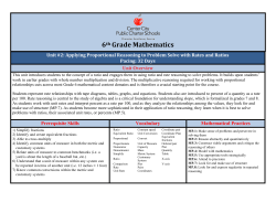 6th Grade Mathematics