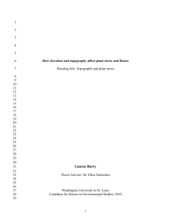 How elevation and topography affect plant