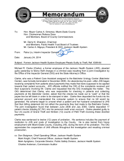 To: Hon. Mayor Carlos A. Gimenez, Miami