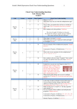 Grade 5 Check for Understanding