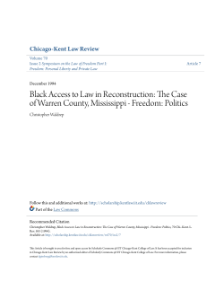 Black Access to Law in Reconstruction: The Case of Warren County