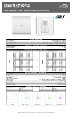 PowerBridge M365: Carrier Class 3.65GHz MIMO Bridging Solution