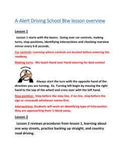 Behind the wheel lesson overview - A