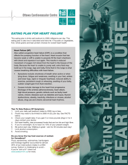 EATING PLAN FOR HEART FAILURE