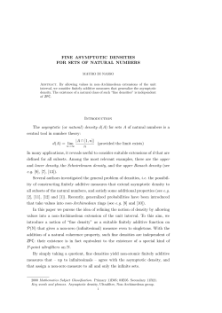 Fine asymptotic densities for sets of natural numbers
