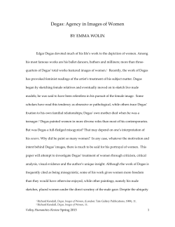 Degas: Agency in Images of Women