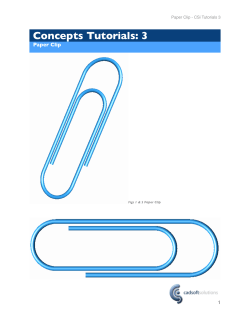 Concepts Tutorial 3 : Paper Clip