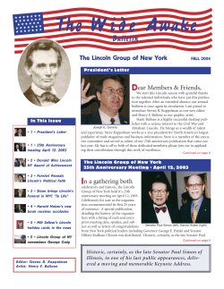 The Wide Awake - The Lincoln Group of New York