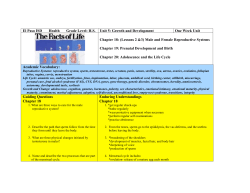Growth and Development One Week Unit Chapter 18