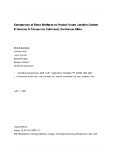 Comparison of Three Methods to Project Future Baseline Carbon