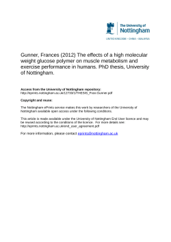The effects of a high molecular weight glucose polymer on muscle
