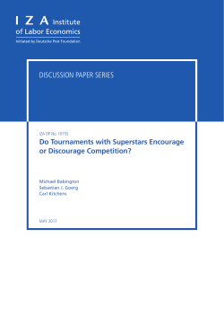 Do Tournaments with Superstars Encourage or Discourage