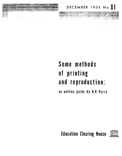 Some methods of printing and reproduction - UNESDOC